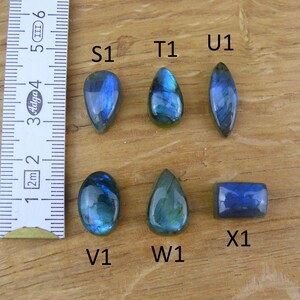 Petits cabochons labradorites Larme / Ovale / Carré / Marquise image 5