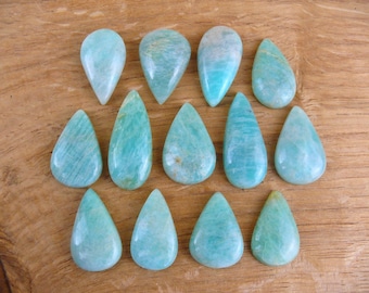 Amazonit Cabochons || Birnen-Form / Tropfen / Teardrop