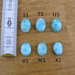 Małe kaboszony Larimar || Owalne || 18x13mm / 16x12mm / 15x11mm / 14x10mm / 12x10mm / 11x9mm zdjęcie 5