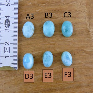 Małe kaboszony Larimar || Owalne || 18x13mm / 16x12mm / 15x11mm / 14x10mm / 12x10mm / 11x9mm zdjęcie 11