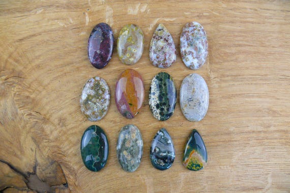 Ozean-Jaspis Cabochons / Ocean Jasper || Oval / Tropfen / Viereckig