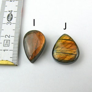 Golden Labradorite Cabochons Drop / Teardrop / Pear Shape image 6