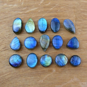 Small Labradorite Cabochons || Oval, Teardrop, Round, Square, Various Shapes