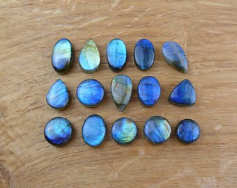 Small Labradorite Cabochons || Oval, Teardrop, Round, Square, Various Shapes
