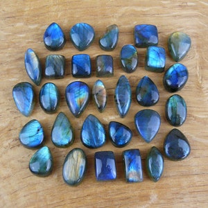 Petits cabochons labradorites Larme / Ovale / Carré / Marquise image 1