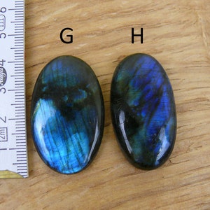 Blue labradorite cabochon Oval image 5