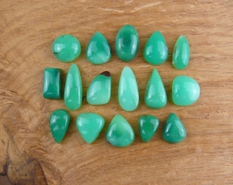 Small Chrysoprase Cabochons || Oval, Drop, Square, Round