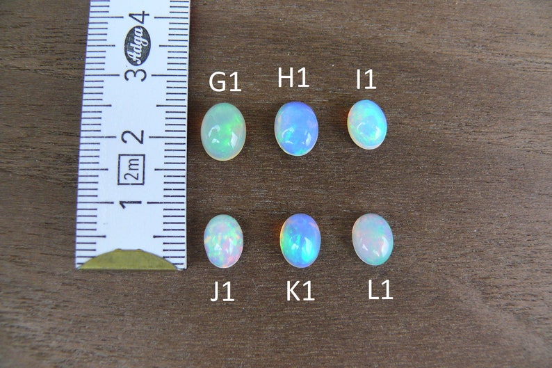 Äthiopischer Opal Cabochons / Welo Opal ca. 6-9 mm Oval Bild 3