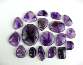 Amethyst Cabochons / Trapiche Amethyst || Oval, Rund, Tropfen, Viereckig