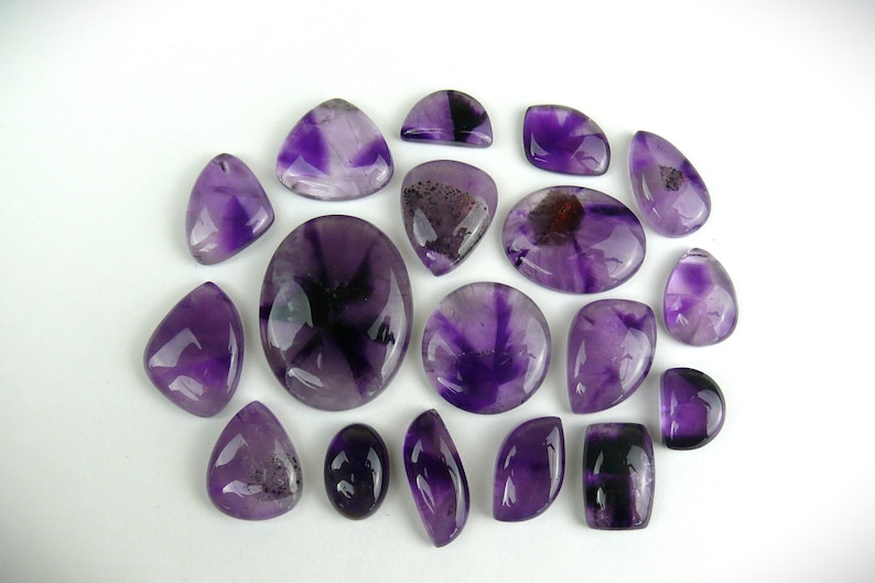 Amethyst Cabochons / Trapiche Amethyst Oval, Rund, Tropfen, Viereckig Bild 1