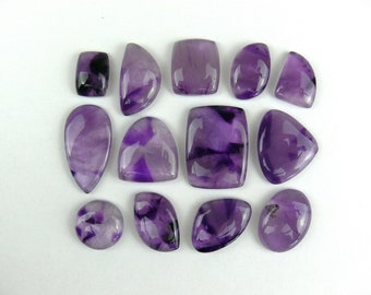 Amethyst Cabochons / Trapiche Amethyst || Viereckig, Tropfen, Rund, Oval, Andere Formen