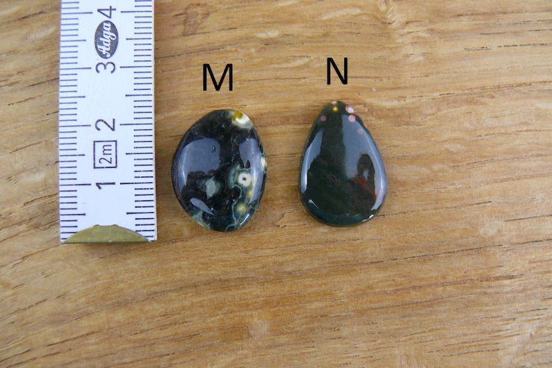 Kleine Ozean-Jaspis Cabochons / Ozean Jasper || Tropfen, Oval, Viereckig Bild 8