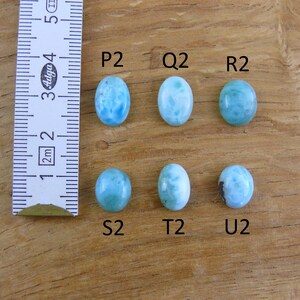 Małe kaboszony Larimar || Owalne || 18x13mm / 16x12mm / 15x11mm / 14x10mm / 12x10mm / 11x9mm zdjęcie 9