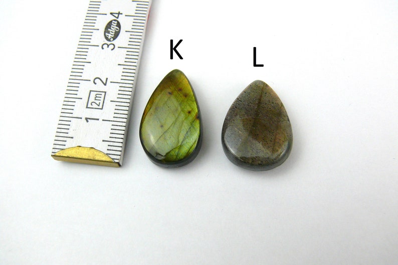 Golden Labradorite Cabochons Drop / Teardrop / Pear Shape image 7