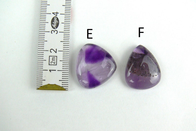 Cabochon di ametista / Ametista Trapiche Ovale, rotondo, a goccia, quadrato immagine 4