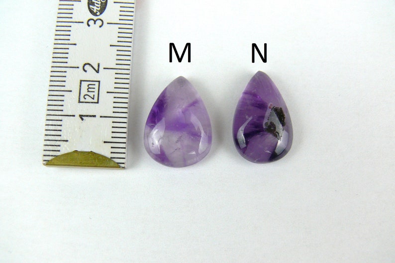 Amethyst Cabochons / Trapiche Amethyst Tropfen / Teardrop / Birnen-Form Bild 8