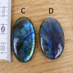 Blue labradorite cabochon Oval image 3