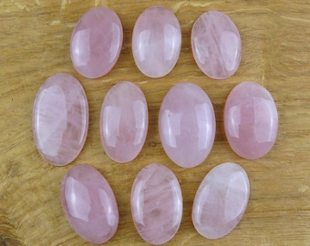 Rosenquarz Cabochons || Oval