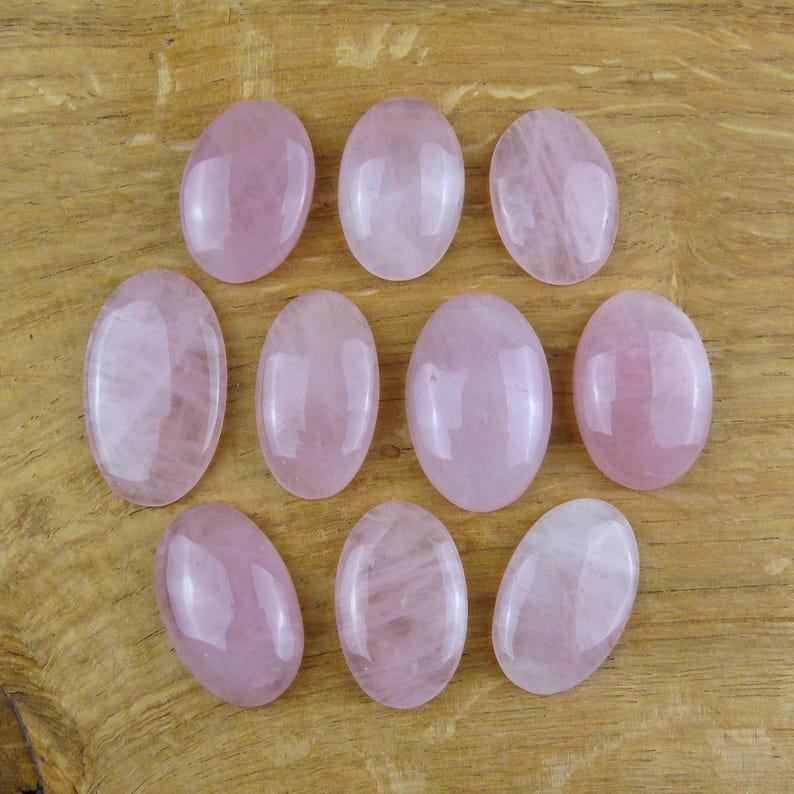 Rose Quartz Cabochons || Oval image 1