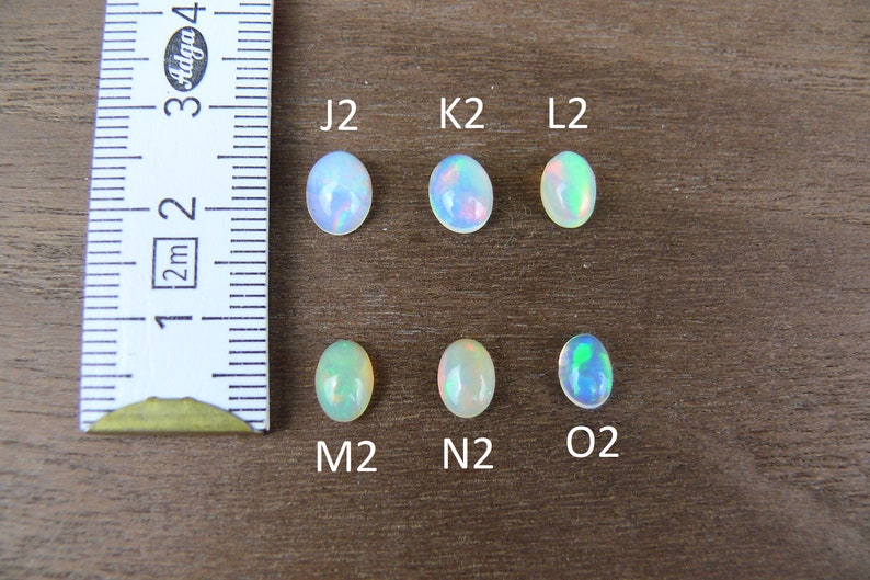 Äthiopischer Opal Cabochons / Welo Opal ca. 6-9 mm Oval Bild 8