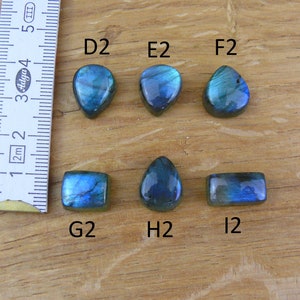 Kleine Labradorit Cabochons Tropfen / Oval / Viereckig / Marquise Bild 7