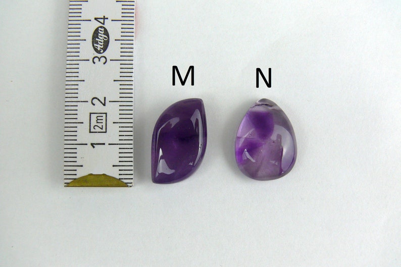 Cabochon di ametista / Ametista Trapiche Ovale, rotondo, a goccia, quadrato immagine 8