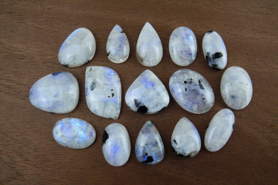 Regenbogen Mondstein Cabochons || Oval / Tropfen / Andere Formen