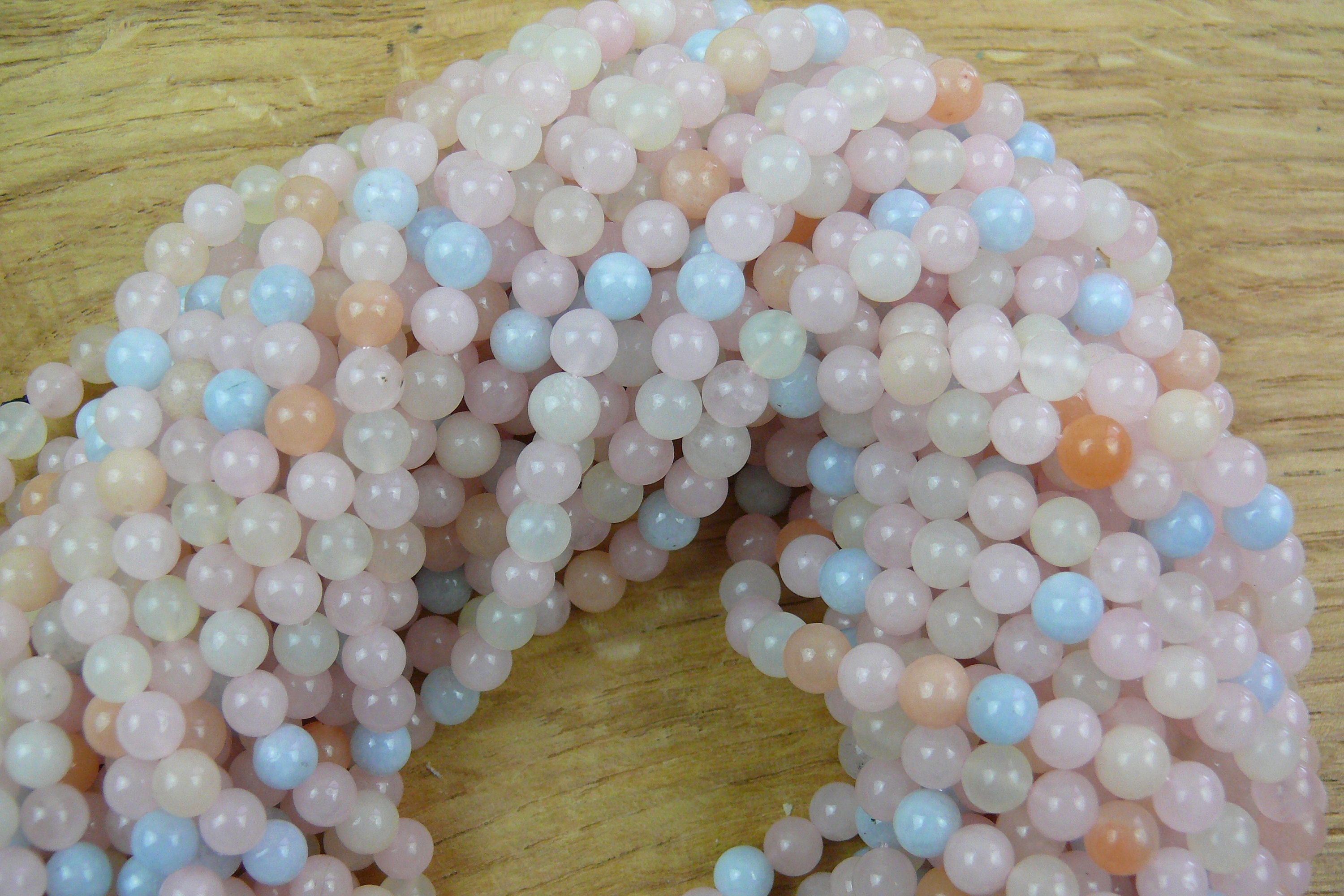 Morganite Beads Strand / Pink Morganite || 6 mm - Round