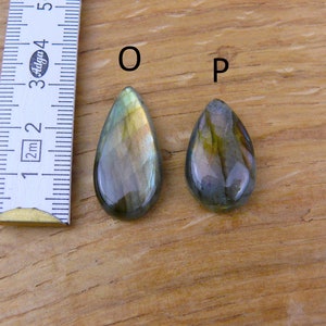 Golden Labradorite Cabochons Drop / Teardrop / Pear Shape image 9