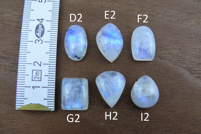 Regenbogen Mondstein Cabochons / Weißer Labradorit Edelsteine Viereckig/Rechteckig, Oval, Tropfen, Rund, Verschiedene Formen Bild 7