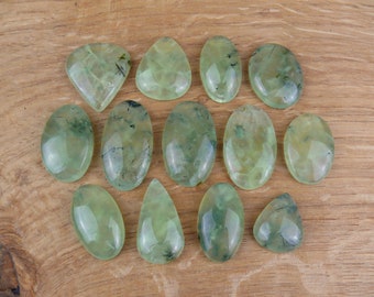 Prehnit Cabochons || Oval / Tropfen / Teardrop / Birnen-Form