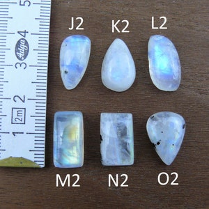 Regenbogen Mondstein Cabochons / Weißer Labradorit Edelsteine Viereckig/Rechteckig, Oval, Tropfen, Rund, Verschiedene Formen Bild 8