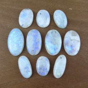 Rainbow Moonstone Cabochons || Oval
