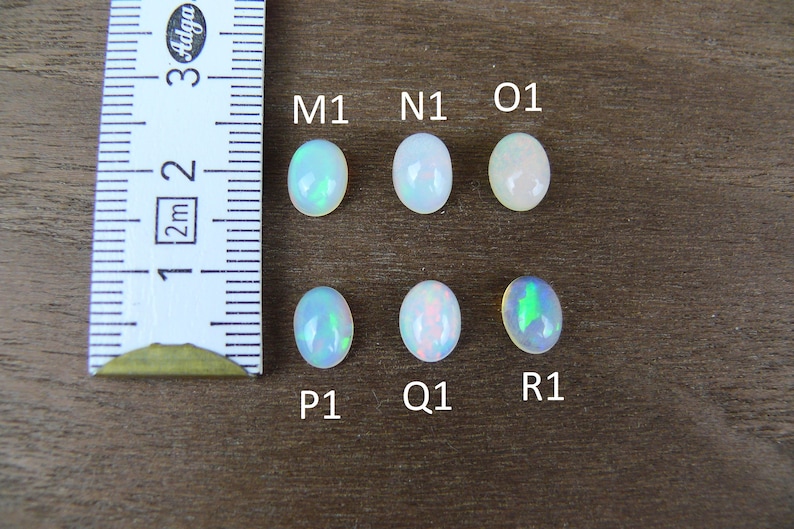 Äthiopischer Opal Cabochons / Welo Opal ca. 6-9 mm Oval Bild 4