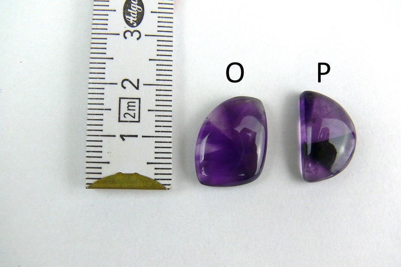 Cabochon di ametista / Ametista Trapiche Ovale, rotondo, a goccia, quadrato immagine 9