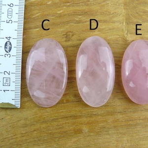 Rose Quartz Cabochons || Oval image 3