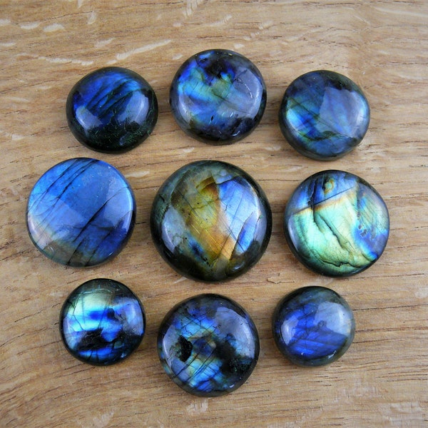 Labradorit Cabochons || Rund