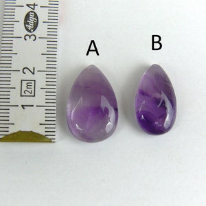 Amethyst Cabochons / Trapiche Amethyst Tropfen / Teardrop / Birnen-Form Bild 2