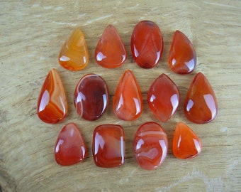 Oranje Chalcedoon Cabochon / Oranje Carneool || Ovaal, traan, vierkant, markiezin