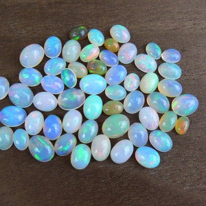 Äthiopischer Opal Cabochons / Welo Opal ca. 6-9 mm Oval Bild 1