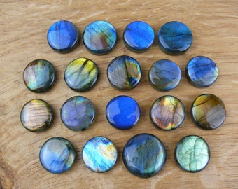 Labradorit Cabochons / Edelsteine || Rund