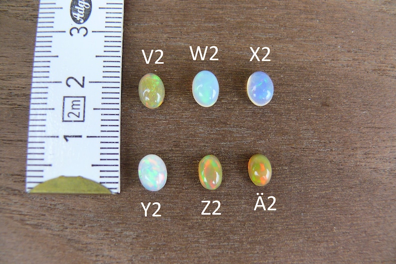 Äthiopischer Opal Cabochons / Welo Opal ca. 6-9 mm Oval Bild 10