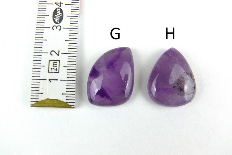 Cabochon di ametista / Ametista Trapiche Ovale, rotondo, a goccia, quadrato immagine 5