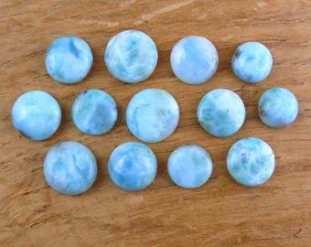 Small Larimar Cabochons / Larimar Gemstones || Round