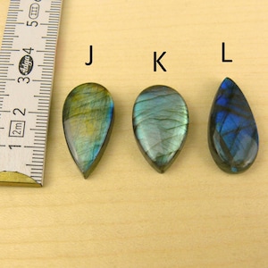 Labradorit Cabochons Edelsteine Tropfen-Form / Teardrop / Birnen-Form Bild 5