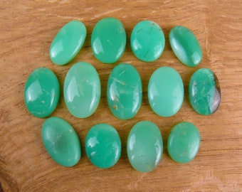 Chrysopras Cabochons || Oval