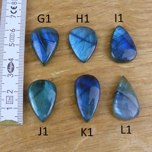 Cabochons labradorites / Labradorite bleue Larme / Forme de poire / Larme image 3