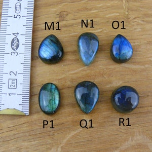 Petits cabochons labradorites Larme / Ovale / Carré / Marquise image 4