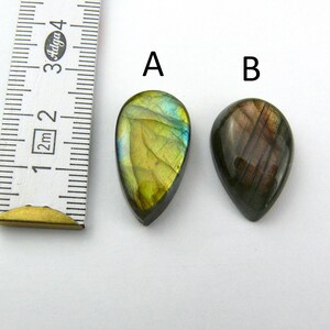 Golden Labradorite Cabochons Drop / Teardrop / Pear Shape image 2