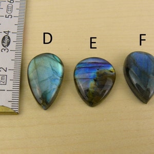 Labradorit Cabochons Edelsteine Tropfen-Form / Teardrop / Birnen-Form Bild 3